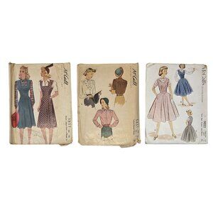 Vintage McCalls Sewing Patterns 50s-60s Mid Century Fashion Size 12 Cut Complete